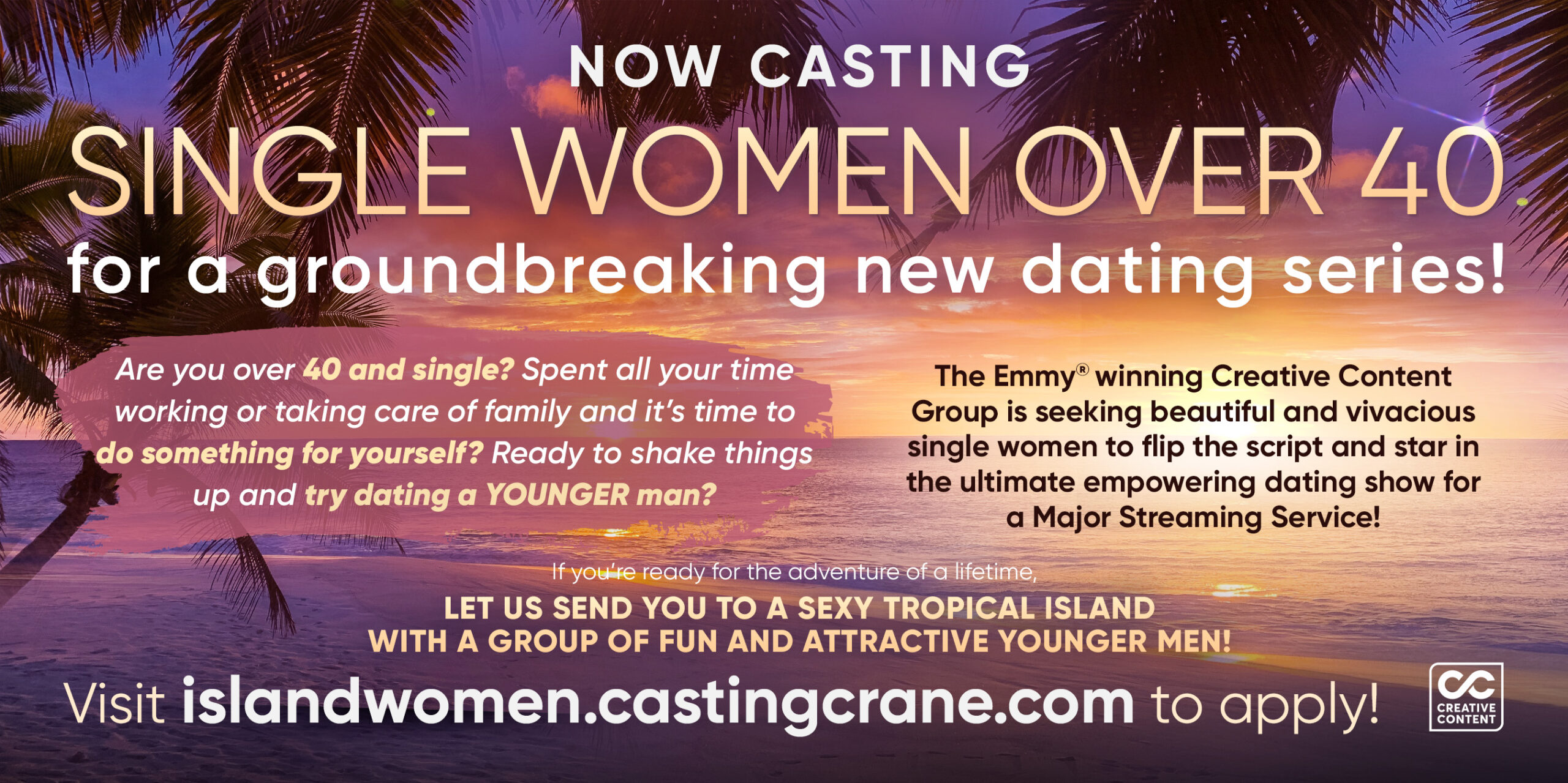 CASTING SINGLE WOMEN WHO ARE OVER 40!